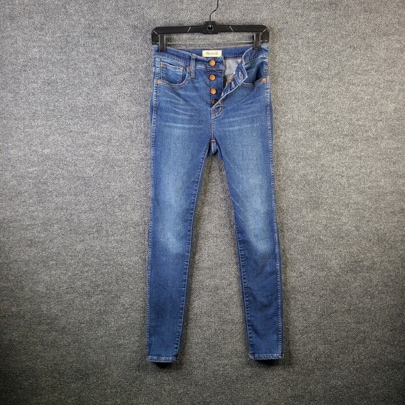 Madewell Denim - Madewell Jeans Womens 26 10" High Rise Skinny Button Fly Stretch